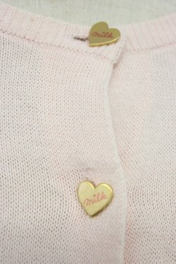 画像5: MILK / MILKハートボタンカーディガン  ピンク T-26-03-06-011-ML-TO-SA-ZT