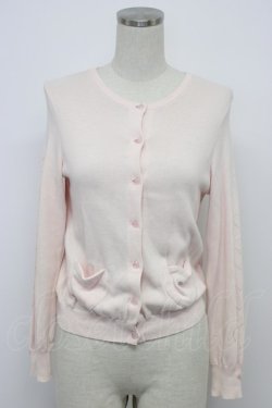 画像1: MILK / ハートポケットカーディガン  ベビーピンク T-26-03-06-013-ML-TO-SA-ZT