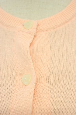 画像3: MILK / ツインハートカーデ  ピーチ T-26-03-06-015-ML-TO-SA-ZT