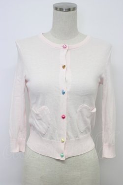 画像1: MILK / CD ハートドロップカーデ  クールピンク T-26-03-06-016-ML-TO-SA-ZT