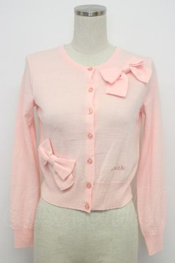 画像1: MILK / ローブ・ド・リボンカーデ  ベビーピンク T-26-03-06-018-ML-TO-SA-ZT