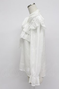 画像3: axes femme NOSTALGIE / シアーボウタイブラウス  ホワイト T-26-03-07-018-AX-BL-SA-ZT