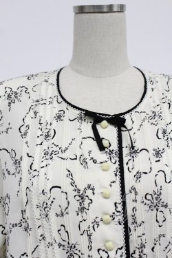 画像5: INGEBORG / ブーケ柄タック使いブラウス S シロ T-26-03-07-020-LO-BL-OW-ZT