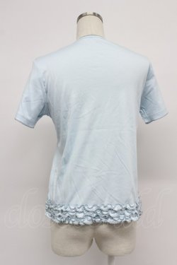 画像2: PINK HOUSE / フリルロゴ使い半袖カットソー  サックス T-26-03-07-021-LO-TO-SA-ZT