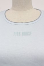 画像4: PINK HOUSE / フリルロゴ使い半袖カットソー  サックス T-26-03-07-021-LO-TO-SA-ZT638 (4)