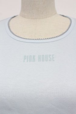 画像4: PINK HOUSE / フリルロゴ使い半袖カットソー  サックス T-26-03-07-021-LO-TO-SA-ZT