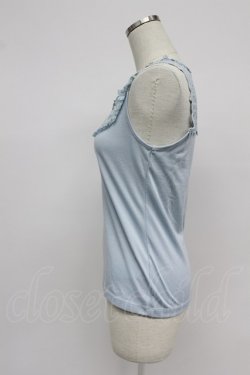 画像3: axes femme / シェルモチーフレースタンク  サックス T-26-03-07-022-AX-TO-SA-ZT