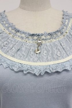 画像4: axes femme / シェルモチーフレースタンク  サックス T-26-03-07-022-AX-TO-SA-ZT