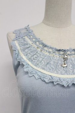 画像5: axes femme / シェルモチーフレースタンク  サックス T-26-03-07-022-AX-TO-SA-ZT