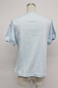 画像2: PINK HOUSE / ロゴ入りパフスリーブカットソー  サックス T-26-03-07-023-LO-TO-SA-ZT