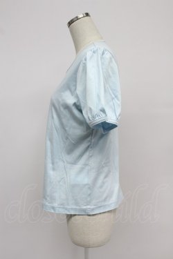 画像3: PINK HOUSE / ロゴ入りパフスリーブカットソー  サックス T-26-03-07-023-LO-TO-SA-ZT