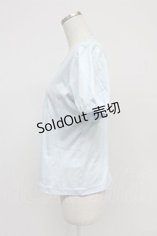 画像3: PINK HOUSE / ロゴ入りパフスリーブカットソー  サックス T-26-03-07-023-LO-TO-SA-ZT638 (3)