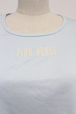 画像4: PINK HOUSE / ロゴ入りパフスリーブカットソー  サックス T-26-03-07-023-LO-TO-SA-ZT