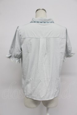 画像2: axes femme / パイピングｘリボン付ブラウス  グリーン T-26-03-07-024-AX-BL-SA-ZT