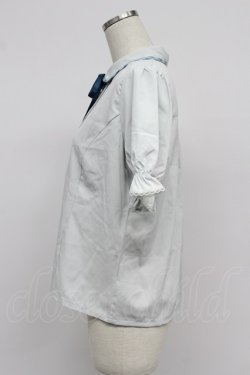 画像4: axes femme / パイピングｘリボン付ブラウス  グリーン T-26-03-07-024-AX-BL-SA-ZT