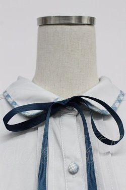 画像5: axes femme / パイピングｘリボン付ブラウス  グリーン T-26-03-07-024-AX-BL-SA-ZT