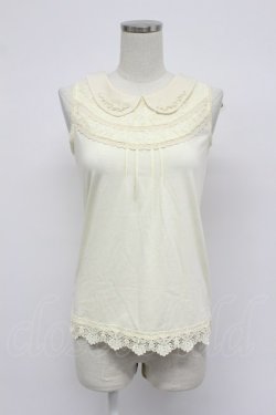 画像1: axes femme / 衿付タンクトップ M キナリ T-26-03-07-003-AX-TO-SA-ZT