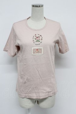 画像1: PINK HOUSE / ピンクハウスフレンズ刺繍入りカットソー  ピンク T-26-03-07-026-LO-TO-SA-ZT