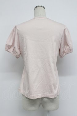 画像2: PINK HOUSE / ロゴ入りパフスリーブカットソー  ピンク T-26-03-07-027-LO-TO-SA-ZT