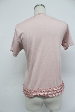 画像2: PINK HOUSE / フリルロゴ使い半袖カットソー  ピンク T-26-03-07-028-LO-TO-SA-ZT