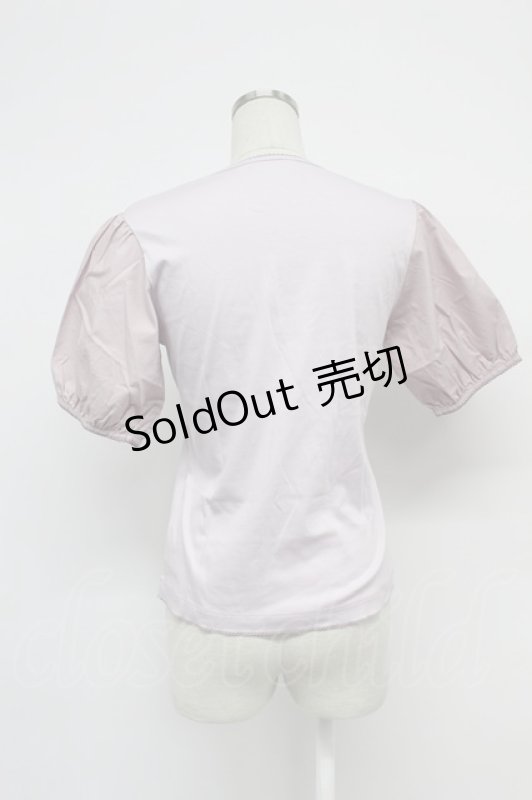 画像2: PINK HOUSE / ローズリースプリントカットソー  ラベンダー T-26-03-07-029-LO-TO-SA-ZT638 (2)
