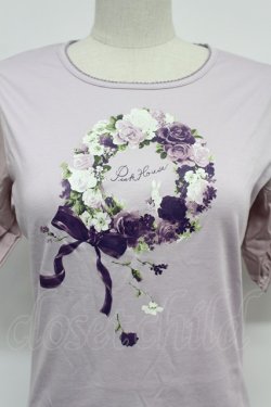 画像4: PINK HOUSE / ローズリースプリントカットソー  ラベンダー T-26-03-07-029-LO-TO-SA-ZT