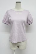 PINK HOUSE / ロゴ入りパフスリーブカットソー  ラベンダー T-26-03-07-030-LO-TO-SA-ZT