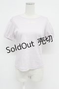 PINK HOUSE / ロゴ入りパフスリーブカットソー  ラベンダー T-26-03-07-030-LO-TO-SA-ZT