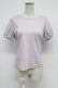 画像1: PINK HOUSE / ロゴ入りパフスリーブカットソー  ラベンダー T-26-03-07-030-LO-TO-SA-ZT (1)