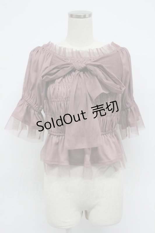 画像1: axes femme / バックリボンシャーリングプルオーバー  ピンク T-26-03-07-031-AX-TO-SA-ZT638 (1)