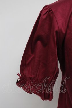 画像3: PINK HOUSE / はしごレースリボン半袖カットソー  ボルドー T-26-03-07-032-LO-TO-SA-ZT