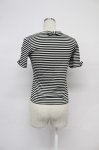 画像2: Emily Temple cute / ボーダー半袖カットソー M 黒Ｘ白 T-26-03-07-035-ET-TO-SA-ZT638 (2)