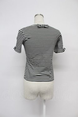 画像2: Emily Temple cute / ボーダー半袖カットソー M 黒Ｘ白 T-26-03-07-035-ET-TO-SA-ZT