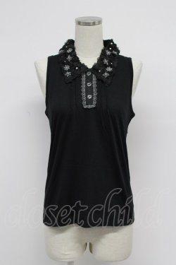 画像1: axes femme / 襟付きタンク M クロ T-26-03-07-037-AX-TO-SA-ZT