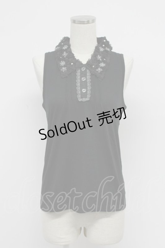 画像1: axes femme / 襟付きタンク M クロ T-26-03-07-037-AX-TO-SA-ZT638 (1)