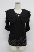 DearMyLoveRose / レース付け襟セットパワショルカットソー LL 黒 T-26-03-07-038-EL-TO-SA-ZT