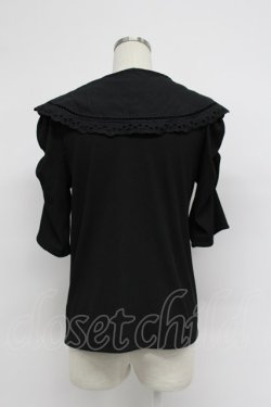 画像2: DearMyLoveRose / レース付け襟セットパワショルカットソー LL 黒 T-26-03-07-038-EL-TO-SA-ZT