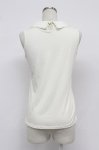 画像2: axes femme / パール襟ノースリーブトップス  白 T-26-03-07-001-AX-TO-SA-ZT638 (2)