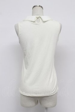 画像2: axes femme / パール襟ノースリーブトップス  白 T-26-03-07-001-AX-TO-SA-ZT