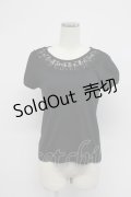 Emily Temple cute / レース襟半袖カットソー  黒 T-26-03-07-039-ET-TO-SA-ZT