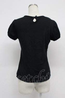 画像2: Emily Temple cute / レース襟半袖カットソー  黒 T-26-03-07-039-ET-TO-SA-ZT