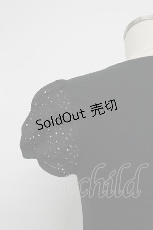 画像3: Jane Marple / レース半袖カットソー  黒 T-26-03-07-041-JM-TO-SA-ZT638 (3)