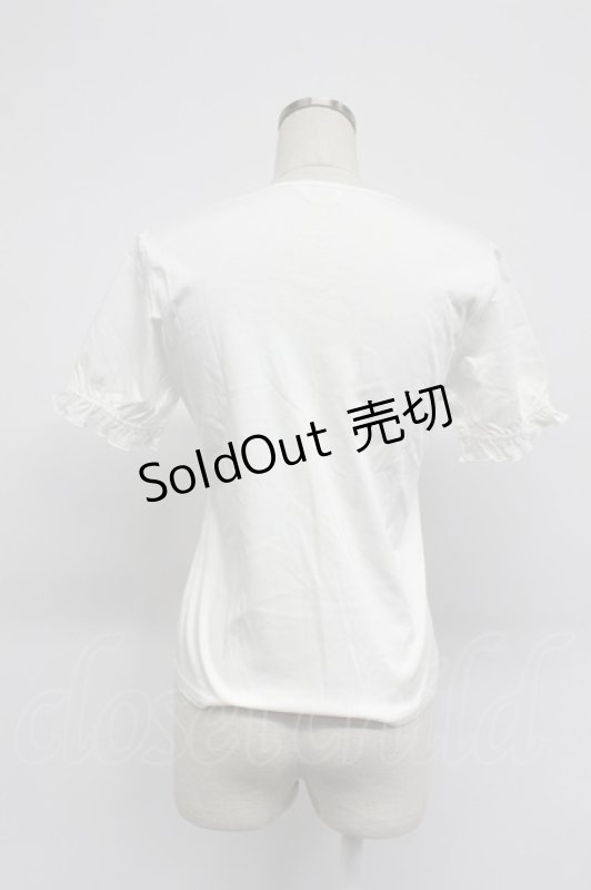 画像2: PINK HOUSE / ロゴ半袖カットソー  白Ｘ赤 T-26-03-07-004-LO-TO-SA-ZT638 (2)