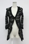 INGEBORG / お花モチーフ使い透かし編みカーディガン 9号 クロ T-26-03-07-043-LO-TO-OW-ZT
