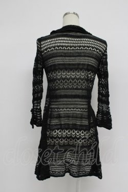 画像2: INGEBORG / お花モチーフ使い透かし編みカーディガン 9号 クロ T-26-03-07-043-LO-TO-OW-ZT