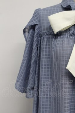 画像5: axes femme / シアーチェックチュニックワンピース  ブルー T-26-03-07-047-AX-OP-SA-ZT