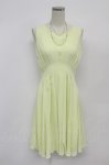 画像1: axes femme / タックデザインフレアドレス M イエロー T-26-03-07-048-AX-OP-SA-ZT638 (1)