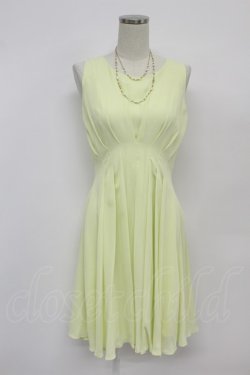 画像1: axes femme / タックデザインフレアドレス M イエロー T-26-03-07-048-AX-OP-SA-ZT