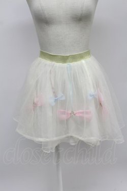 画像1: Swankiss / ラメチュール重ねスカート  ホワイト T-26-03-07-049-CA-SK-SA-ZT
