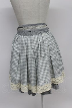 画像2: axes femme / ギンガムチェックスカート M サックス T-26-03-07-050-AX-SK-SA-ZT